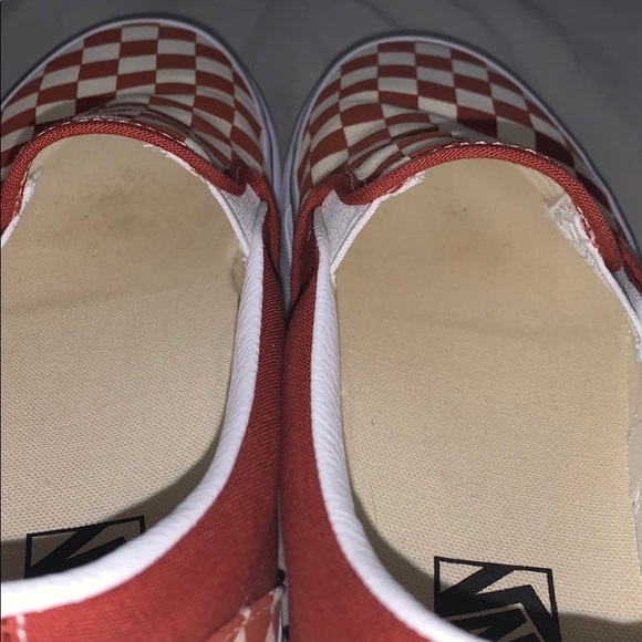 Slip ons red/cream checker vans - Picture 6 of 6
